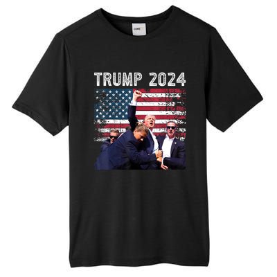 Us Flag Donald Trump Election Rally Shooting 2024 Gift Tall Fusion ChromaSoft Performance T-Shirt