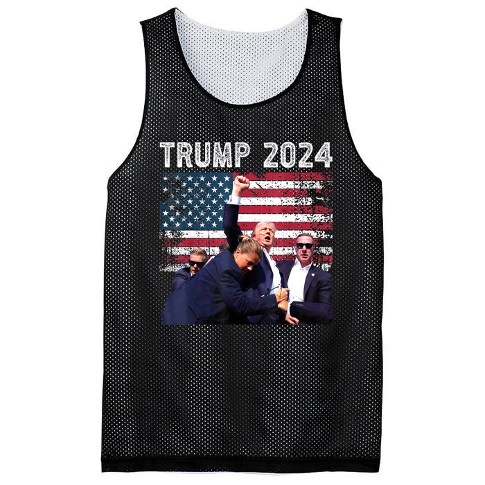 Us Flag Donald Trump Election Rally Shooting 2024 Gift Mesh Reversible Basketball Jersey Tank