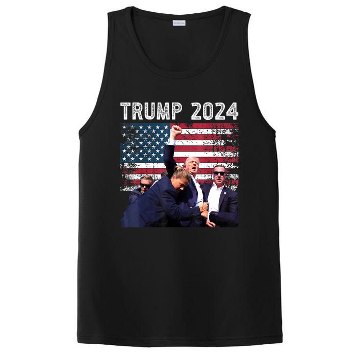 Us Flag Donald Trump Election Rally Shooting 2024 Gift PosiCharge Competitor Tank