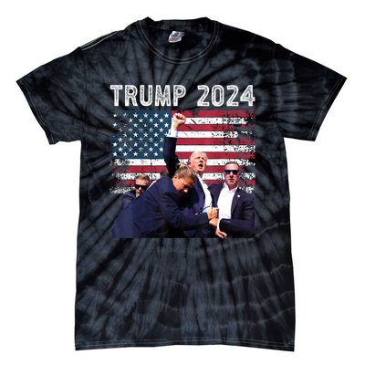 Us Flag Donald Trump Election Rally Shooting 2024 Gift Tie-Dye T-Shirt