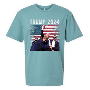 Us Flag Donald Trump Election Rally Shooting 2024 Gift Sueded Cloud Jersey T-Shirt