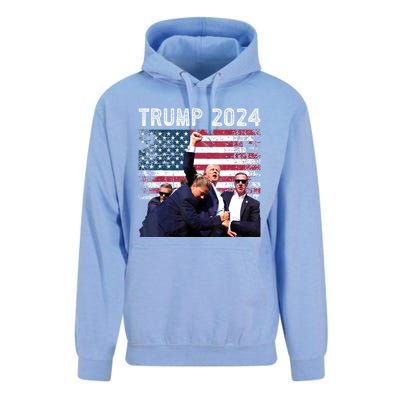 Us Flag Donald Trump Election Rally Shooting 2024 Gift Unisex Surf Hoodie