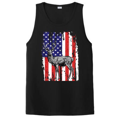 Us Flag Deer Hunting Dad Great Gift PosiCharge Competitor Tank