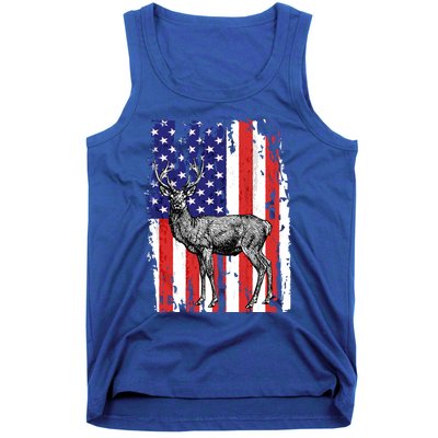 Us Flag Deer Hunting Dad Great Gift Tank Top