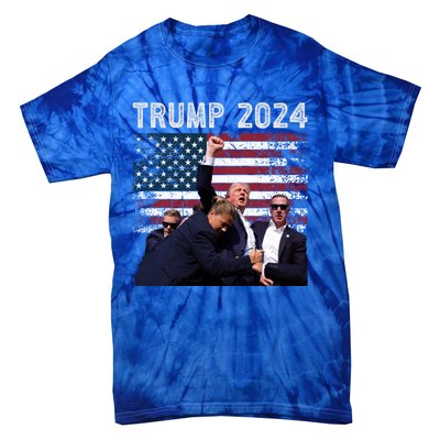 Us Flag Donald Trump Election Rally Shooting 2024 Gift Tie-Dye T-Shirt