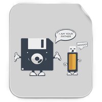 Usb Floppy Disk I Am Your Father Funny Nerd Geek Permanent Decal Sticker