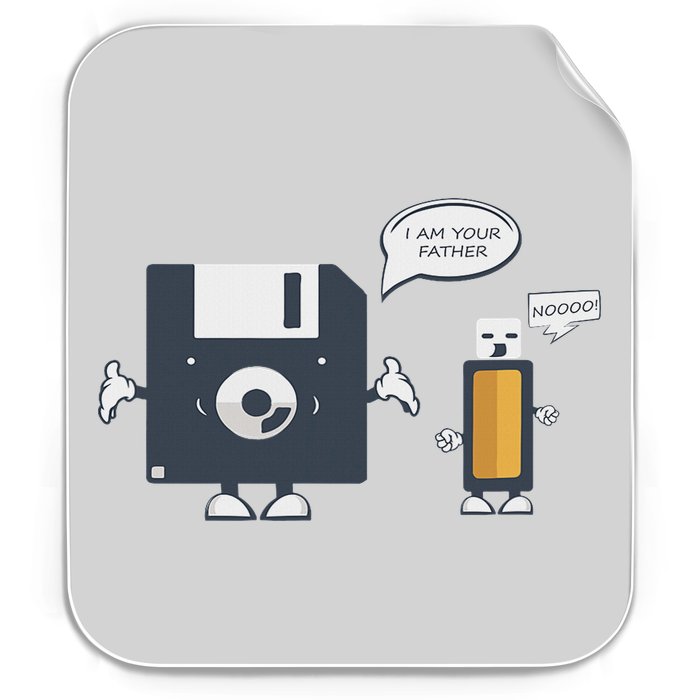 Usb Floppy Disk I Am Your Father Funny Nerd Geek Permanent Decal Sticker