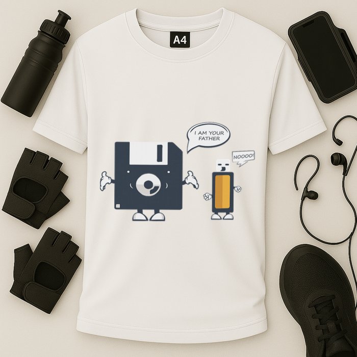 Usb Floppy Disk I Am Your Father Funny Nerd Geek Cooling Performance Crew T-Shirt