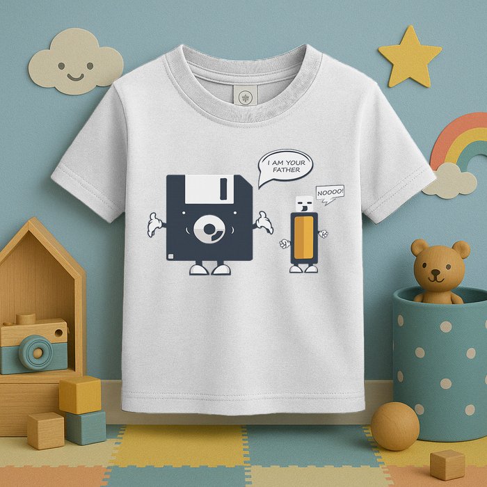 Usb Floppy Disk I Am Your Father Funny Nerd Geek Toddler T-Shirt