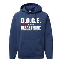 Usa Flag Doge Performance Fleece Hoodie