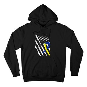 USA Flag Down Syndrome Awareness Dad Mom Down Syndrome Gift Hoodie