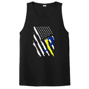 USA Flag Down Syndrome Awareness Dad Mom Down Syndrome Gift PosiCharge Competitor Tank