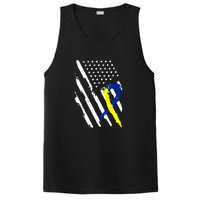 USA Flag Down Syndrome Awareness Dad Mom Down Syndrome Gift PosiCharge Competitor Tank