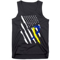 USA Flag Down Syndrome Awareness Dad Mom Down Syndrome Gift Tank Top