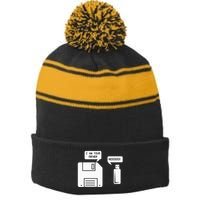 USB Floppy Disk I am Your Father Geek Gifts Stripe Pom Pom Beanie