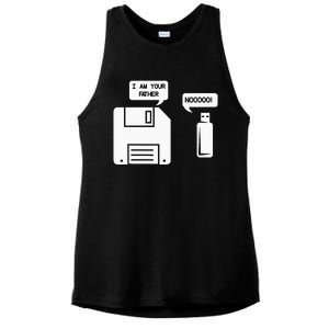 USB Floppy Disk I am Your Father Geek Gifts Ladies PosiCharge Tri-Blend Wicking Tank