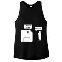 USB Floppy Disk I am Your Father Geek Gifts Ladies PosiCharge Tri-Blend Wicking Tank