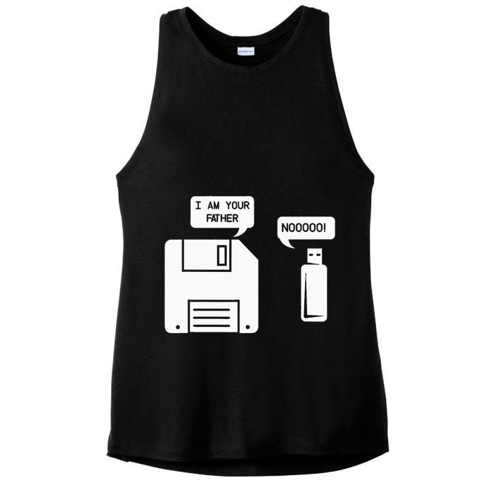 USB Floppy Disk I am Your Father Geek Gifts Ladies PosiCharge Tri-Blend Wicking Tank