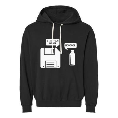 USB Floppy Disk I am Your Father Geek Gifts Garment-Dyed Fleece Hoodie
