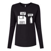 USB Floppy Disk I am Your Father Geek Gifts Womens Cotton Relaxed Long Sleeve T-Shirt