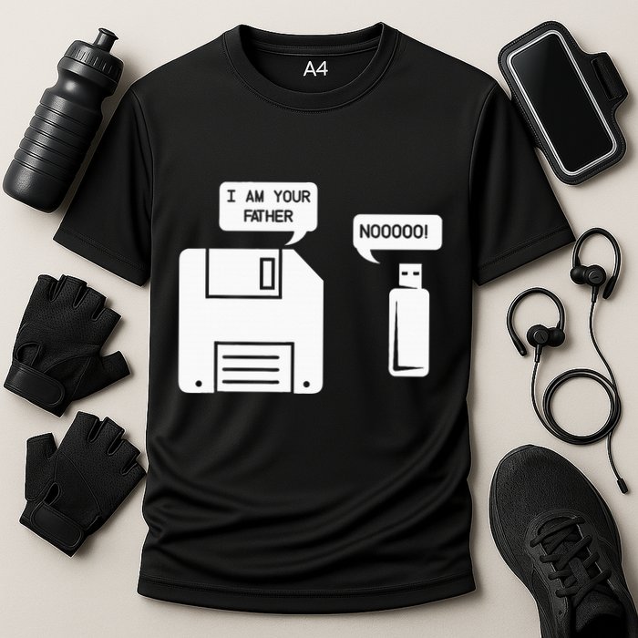 USB Floppy Disk I am Your Father Geek Gifts Performance Shirt