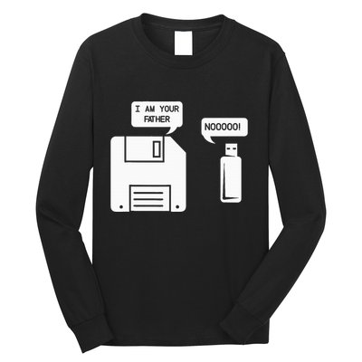 USB Floppy Disk I am Your Father Geek Gifts Long Sleeve Shirt