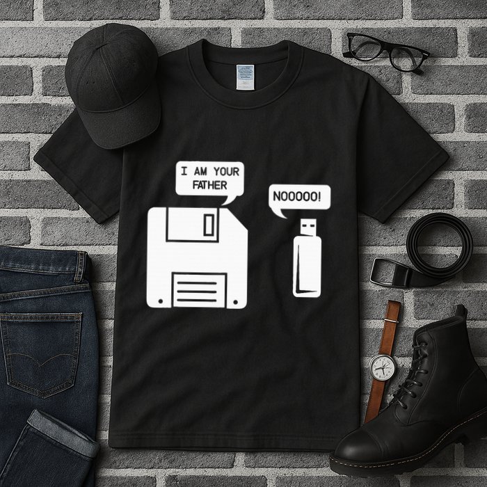 USB Floppy Disk I am Your Father Geek Gifts Tall T-Shirt