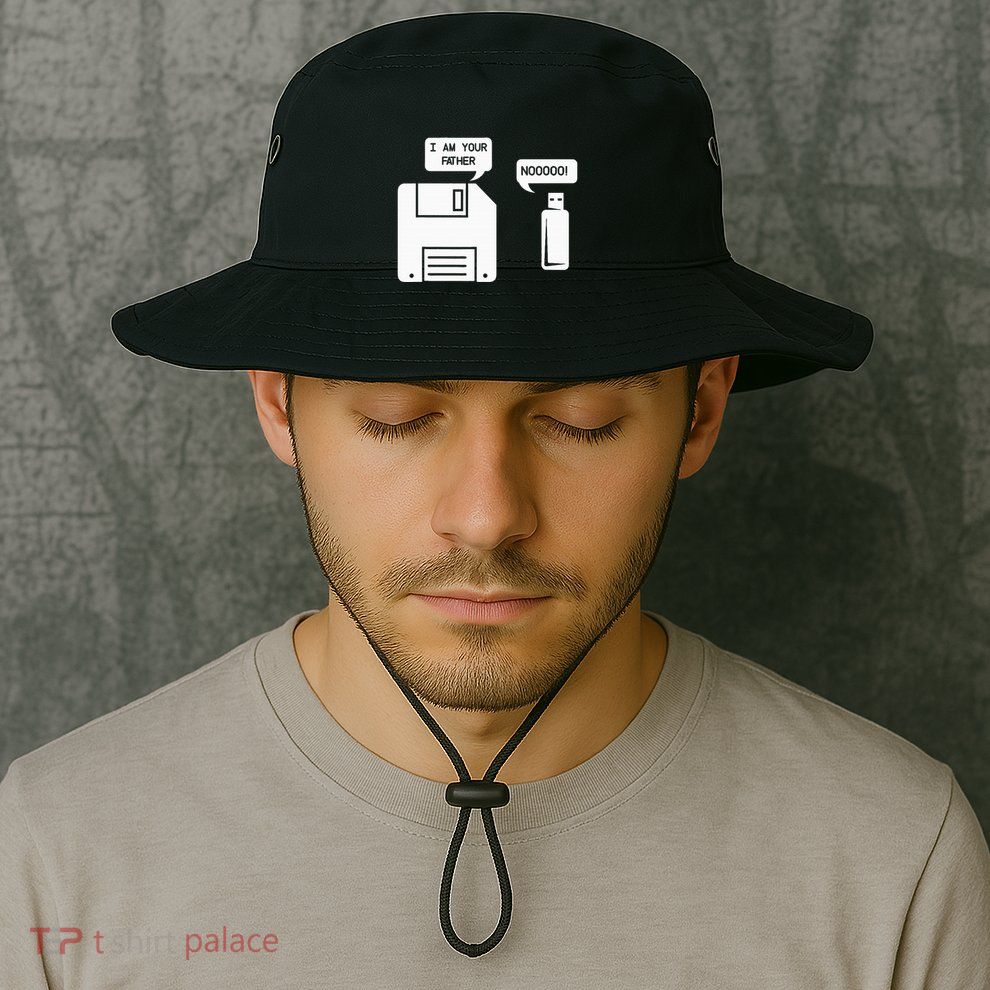 USB Floppy Disk I am Your Father Geek Gifts Bucket Hat