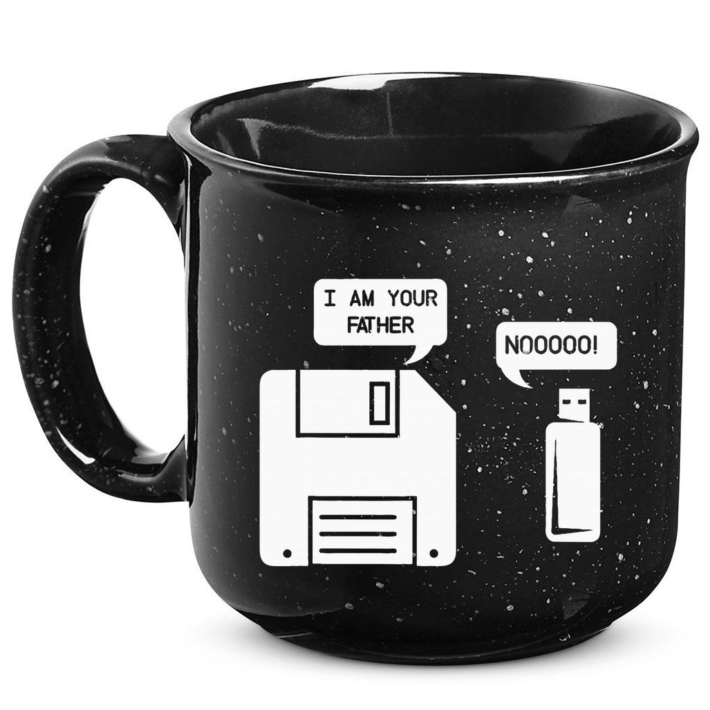 USB Floppy Disk I am Your Father Geek Gifts 15oz Campfire Ceramic Mug
