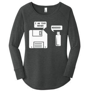 USB Floppy Disk I am Your Father Geek Gifts Women's Perfect Tri Tunic Long Sleeve Shirt