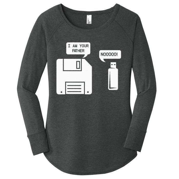 USB Floppy Disk I am Your Father Geek Gifts Women's Perfect Tri Tunic Long Sleeve Shirt