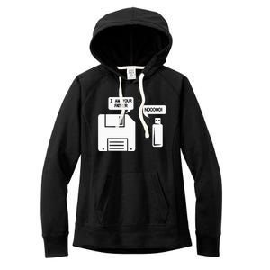 USB Floppy Disk I am Your Father Geek Gifts Women's Fleece Hoodie