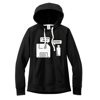 USB Floppy Disk I am Your Father Geek Gifts Women's Fleece Hoodie