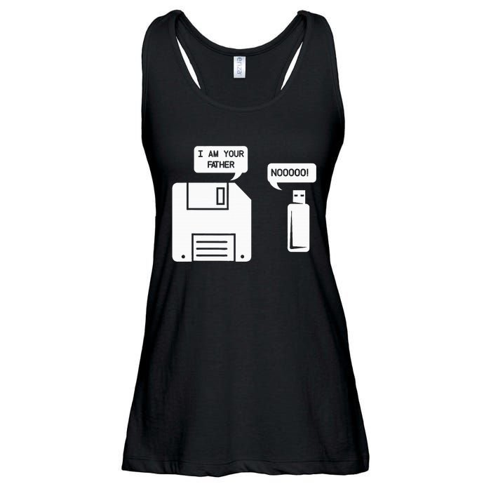 USB Floppy Disk I am Your Father Geek Gifts Ladies Essential Flowy Tank