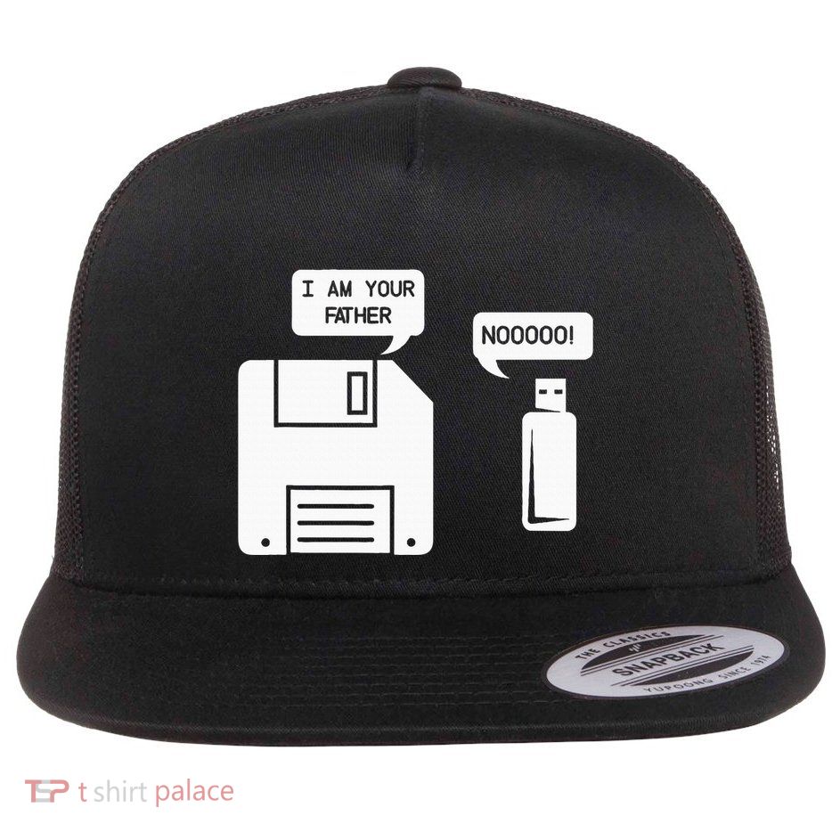 USB Floppy Disk I am Your Father Geek Gifts Flatbill Hat