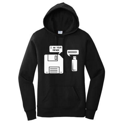 USB Floppy Disk I am Your Father Geek Gifts Women's Pullover Hoodie