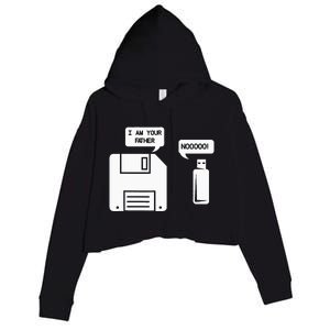 USB Floppy Disk I am Your Father Geek Gifts Crop Fleece Hoodie