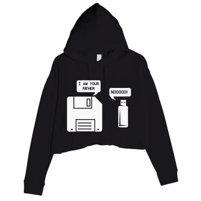 USB Floppy Disk I am Your Father Geek Gifts Crop Fleece Hoodie