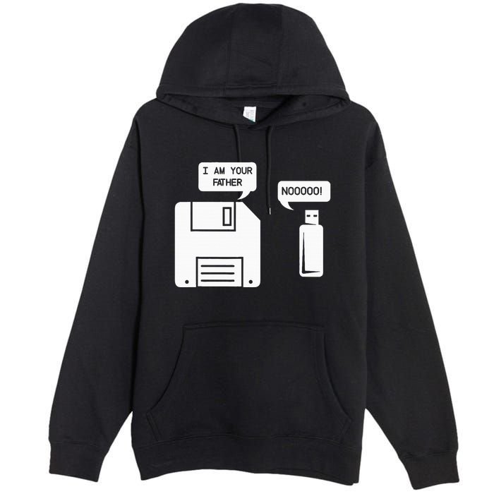 USB Floppy Disk I am Your Father Geek Gifts Premium Pullover Hoodie