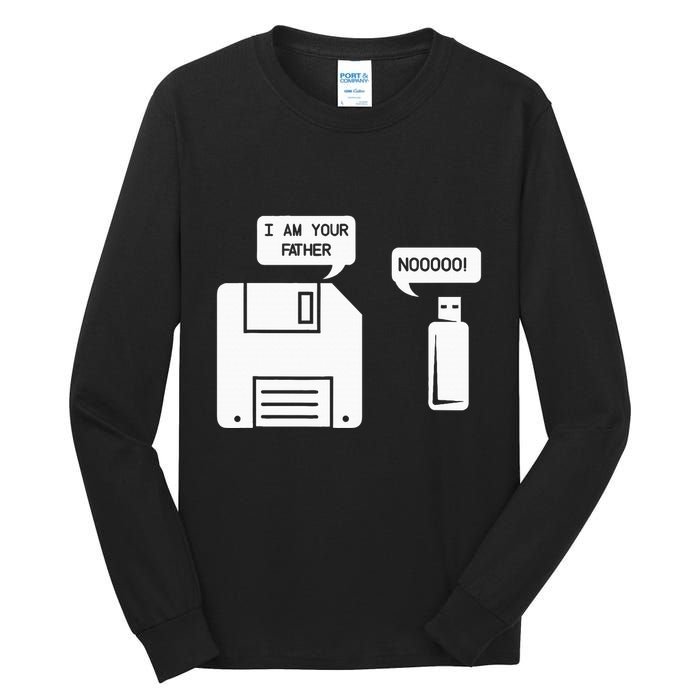 USB Floppy Disk I am Your Father Geek Gifts Tall Long Sleeve T-Shirt