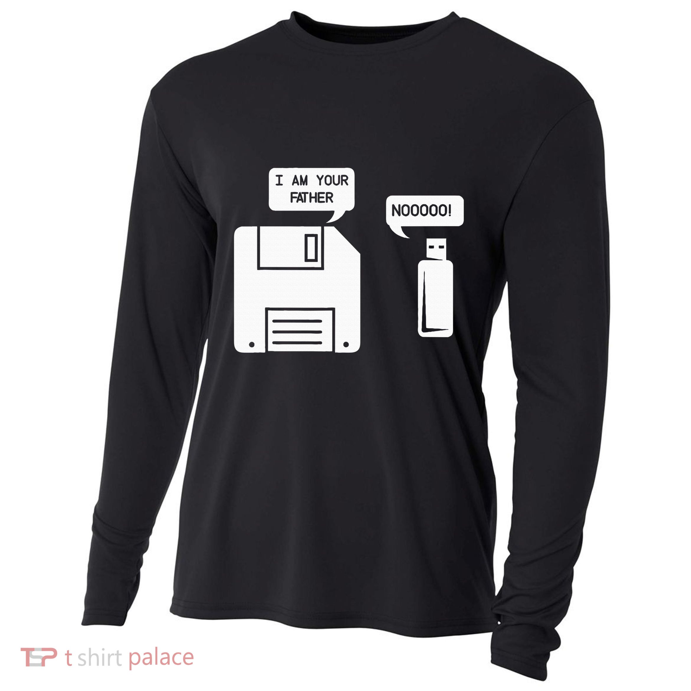 USB Floppy Disk I am Your Father Geek Gifts Cooling Performance Long Sleeve Crew