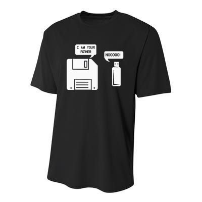 USB Floppy Disk I am Your Father Geek Gifts Youth Performance Sprint T-Shirt