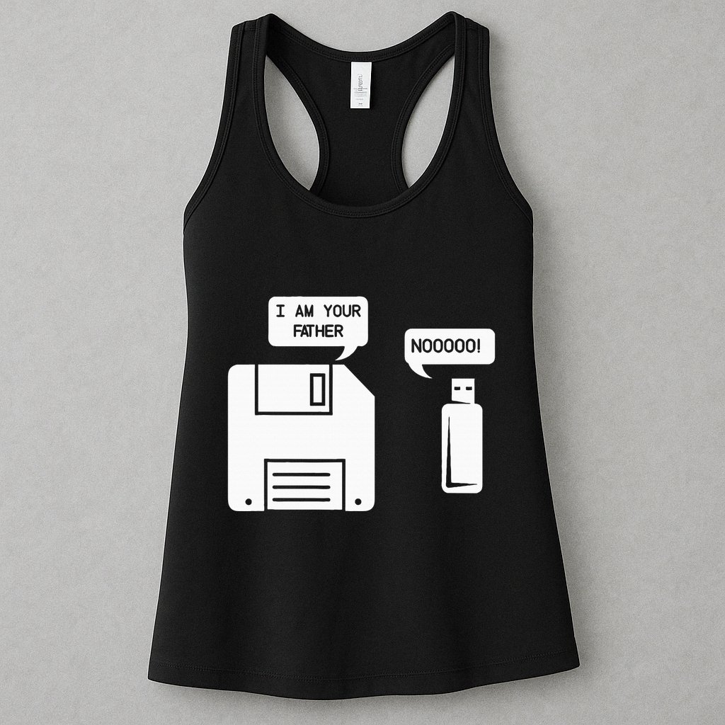 USB Floppy Disk I am Your Father Geek Gifts Womens Tank Top