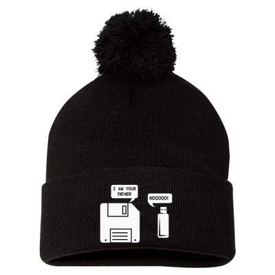 USB Floppy Disk I am Your Father Geek Gifts Pom Pom 12in Knit Beanie