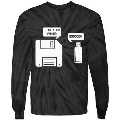 USB Floppy Disk I am Your Father Geek Gifts Tie-Dye Long Sleeve Shirt