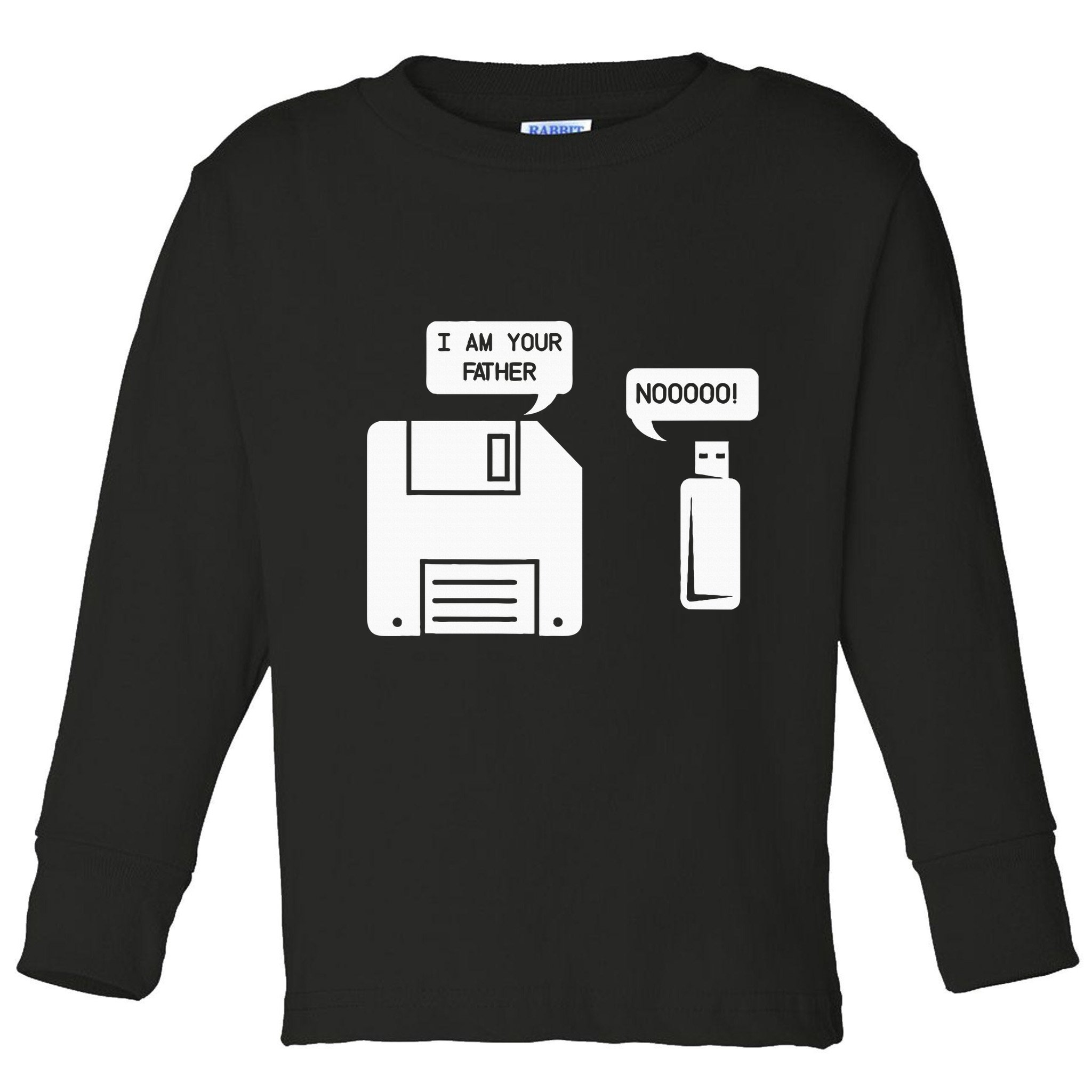 USB Floppy Disk I am Your Father Geek Gifts Toddler Long Sleeve Shirt
