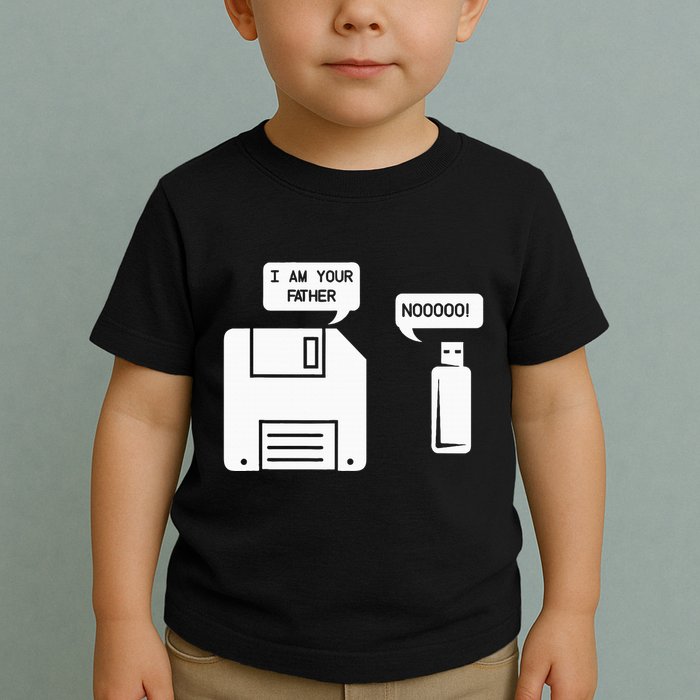 USB Floppy Disk I am Your Father Geek Gifts Toddler T-Shirt