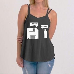 USB Floppy Disk I am Your Father Geek Gifts Women's Strappy Tank