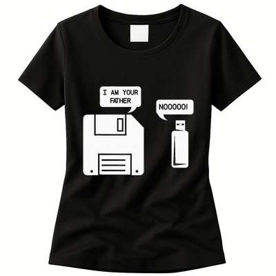 USB Floppy Disk I am Your Father Geek Gifts Womens T-Shirt