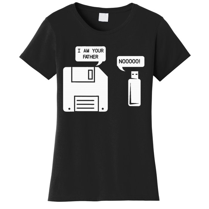 USB Floppy Disk I am Your Father Geek Gifts Women's T-Shirt